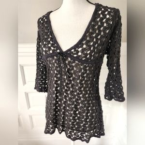 Soma open knit hoodie size medium. Layering piece